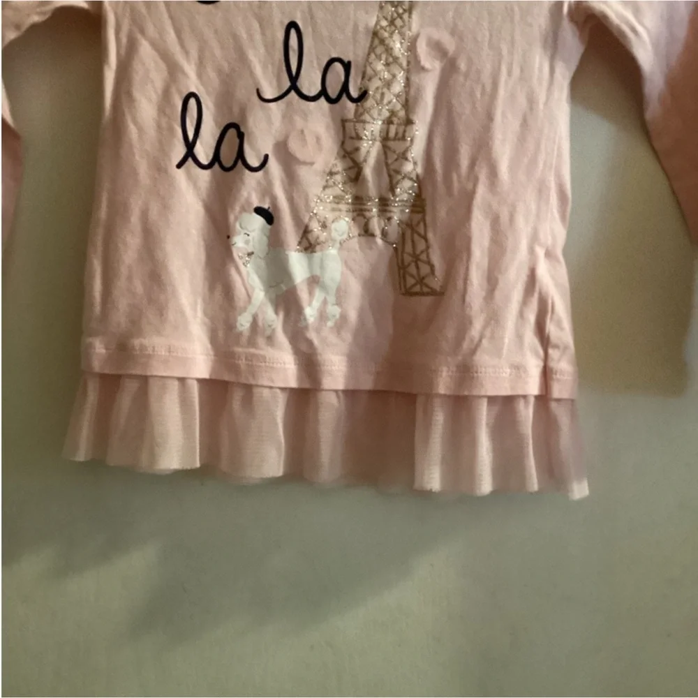 Ooohhh La La French Eiffel Tower Poodle Dog Ruffle Carters 3T